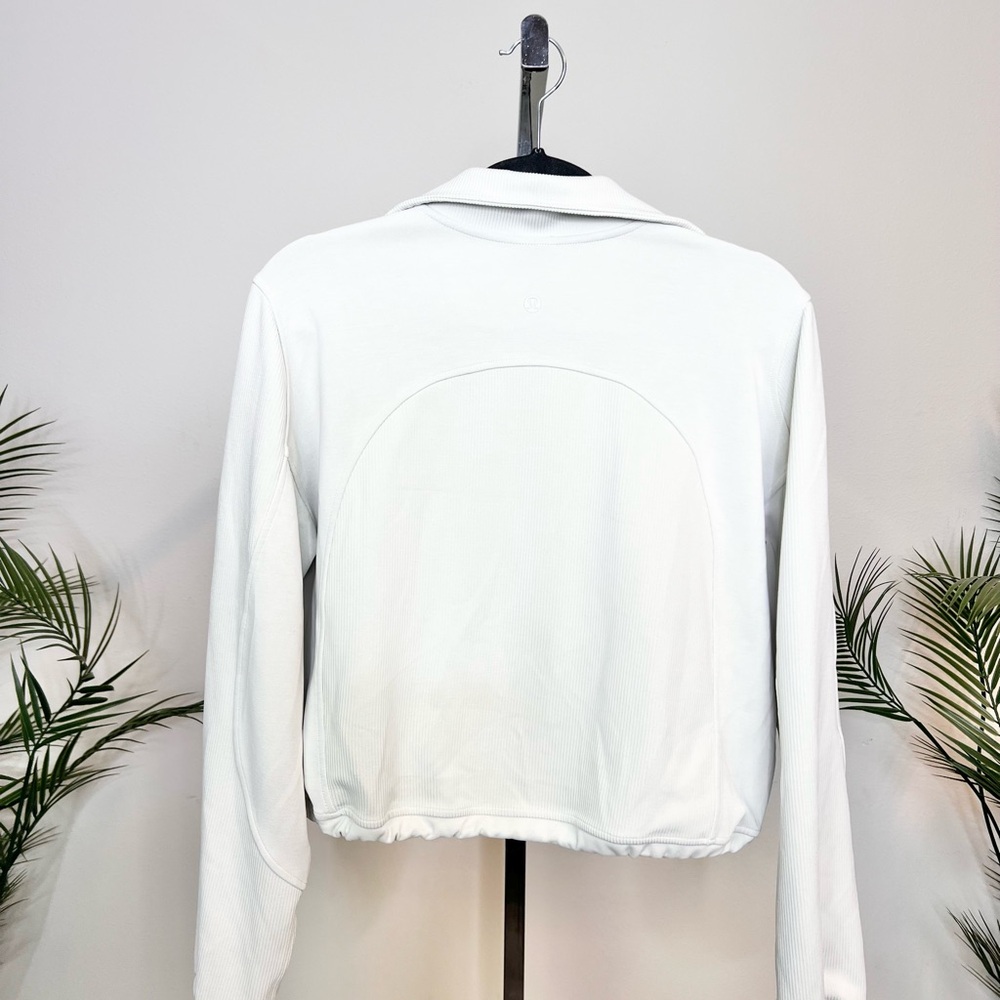 Lululemon Softstreme Half Zip Ribbed Pullover Women’s Size 4 Bone - Picture 3 of 12